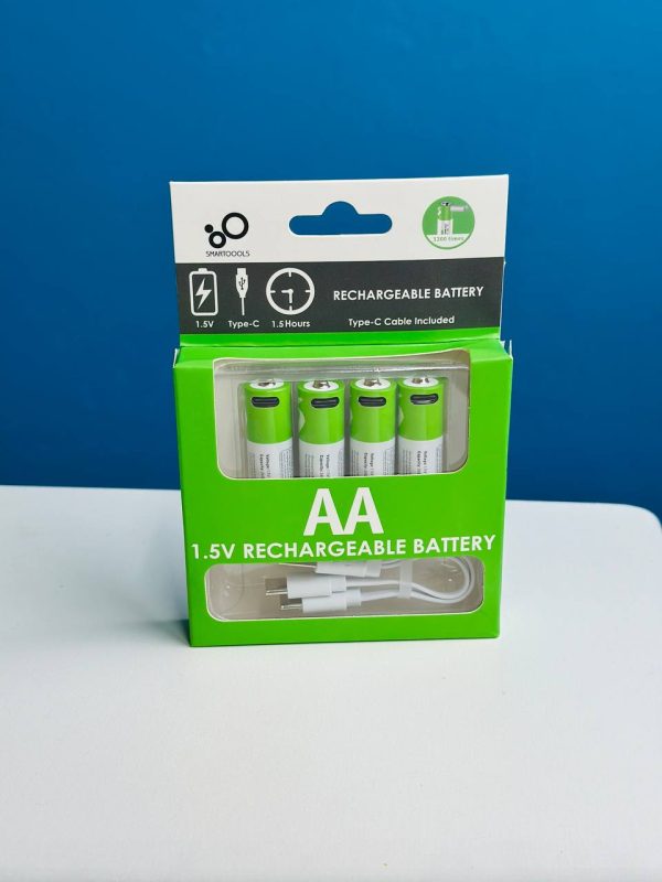 SmarToools-RB40-AA-1.5V-2600mWh-Rechargeable-Battery-4Pcs-Set